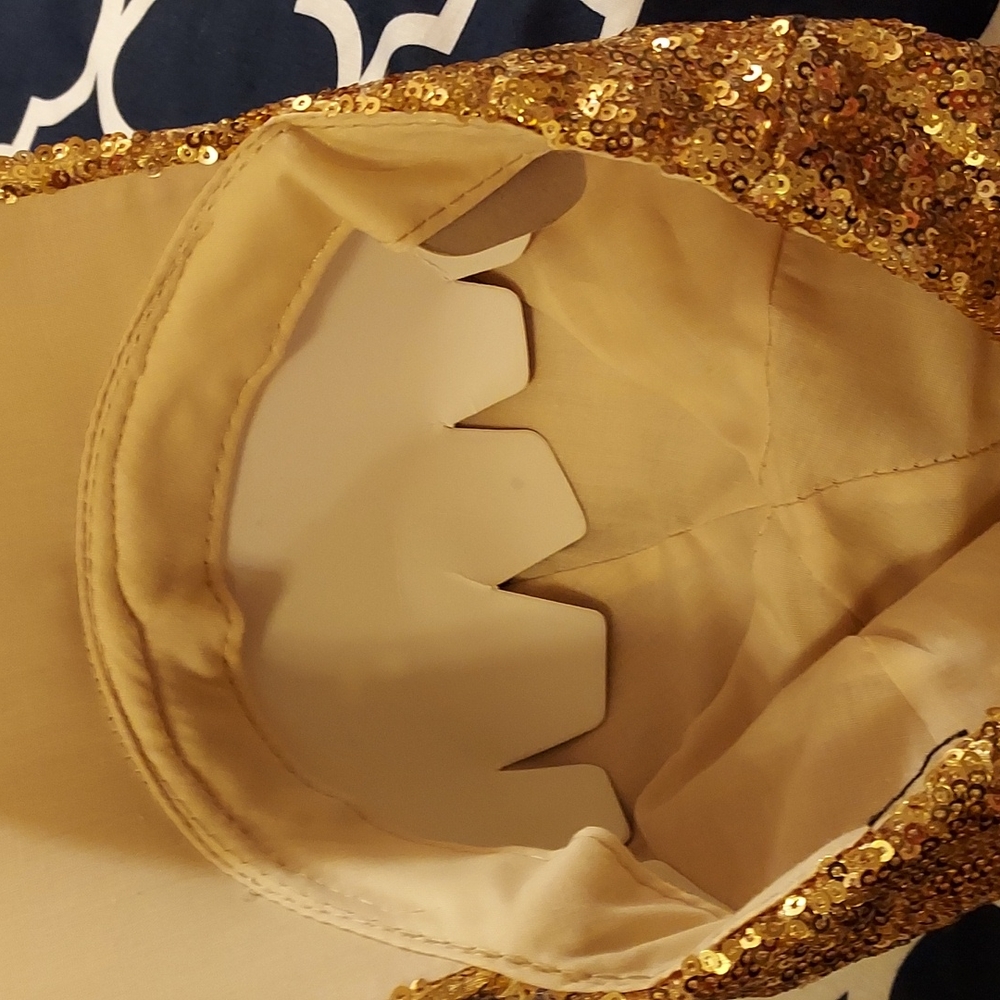 NWT- Lake Shore Drive- Gold Sequin Ball Cap (One-Size) - Picture 3 of 8